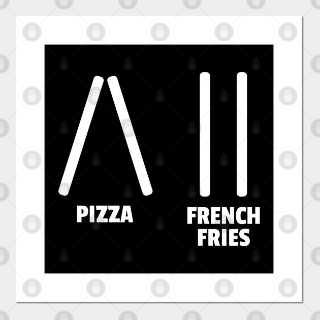 Pizza French Fries Funny Ski Instructor Skiing Gift Pizza French
